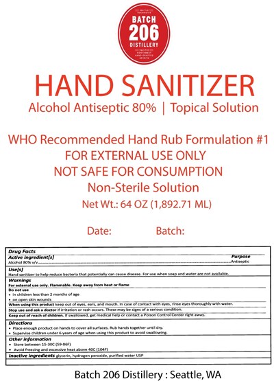 FDA Hand Sanitizer Label 64oz.jpg 1892.71mL Label - FDA Hand Sanitizer Label 64oz